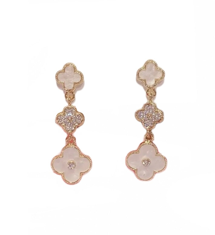 Aruna White Earrings