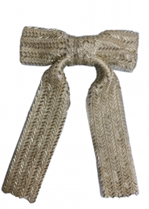 Silver Beaded Bow