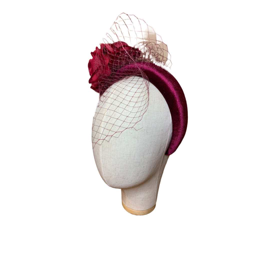 Floral Veiled Headpiece