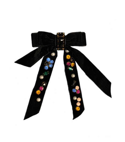 Black Coloured Jewel Bow